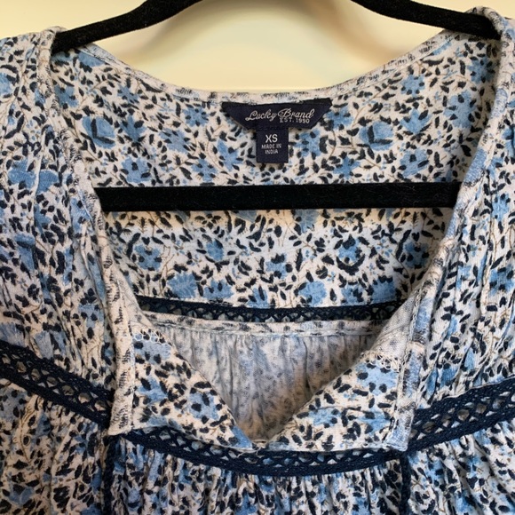 Blue Floral Blouse - Picture 2 of 3